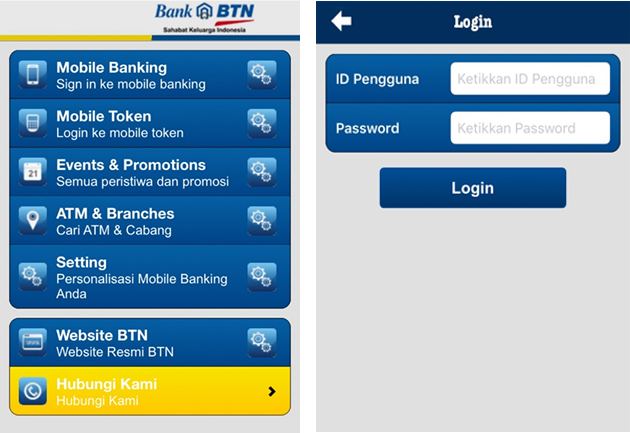 Menu Login